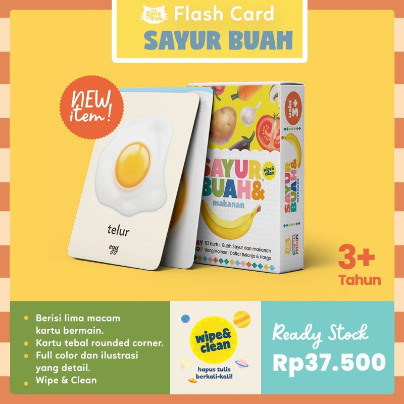 Flash Card Sayur Buah Dan Makanan tgof