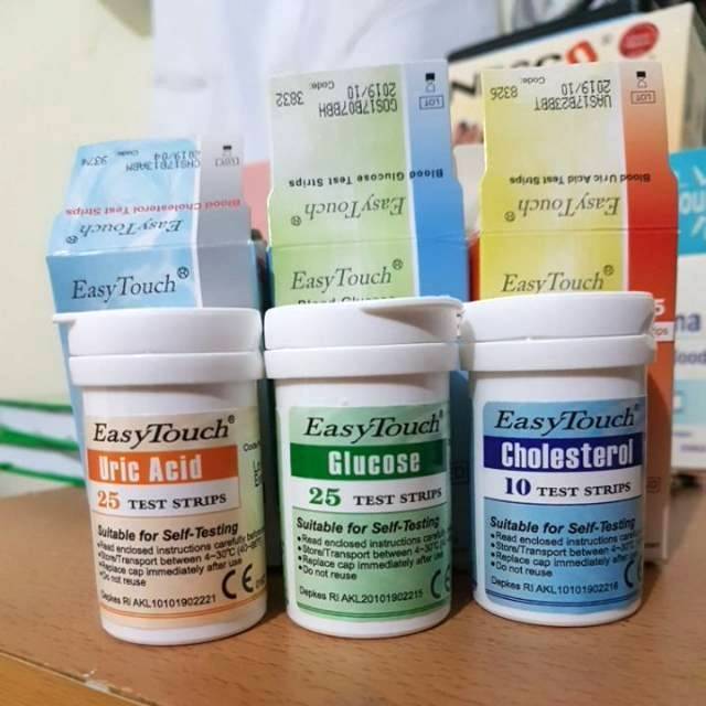 Strip GCU Easy Touch - Asam Urat (AU), Glucose (Glukosa), Cholesterol (C)
