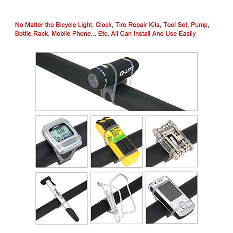 Bicycle Light Mount Holder Silicon Strap Flashlight Bands Elastic Bandage Bike Accessories