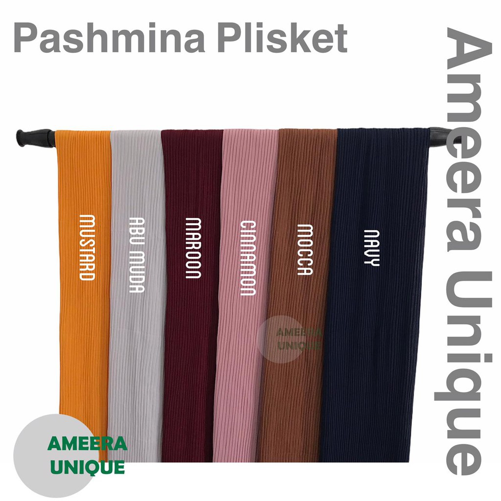 Pashmina Plisket Ceruty Baby Doll premium original 175x75 cm