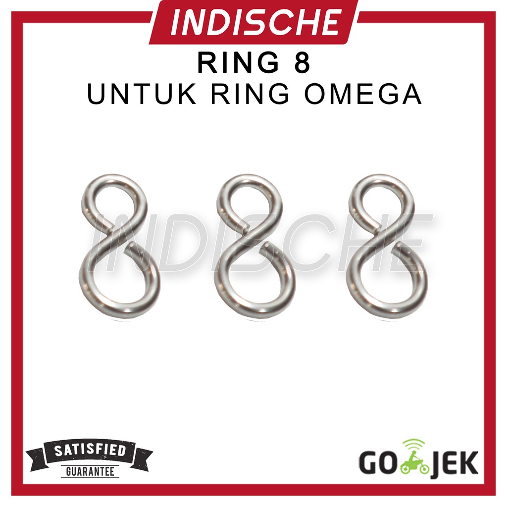 Ring 8 Parrot Ring Kaki Rantai Stainless Burung Nuri Sun Conure Dll