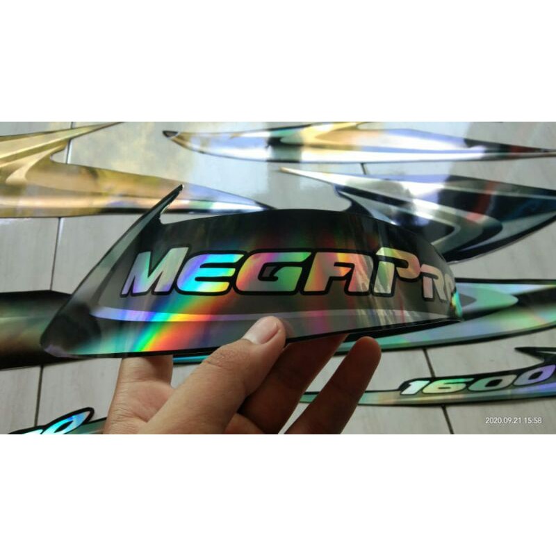 striping mp hiu hologram sticker megapro hiu hologram + bonus sticker herex