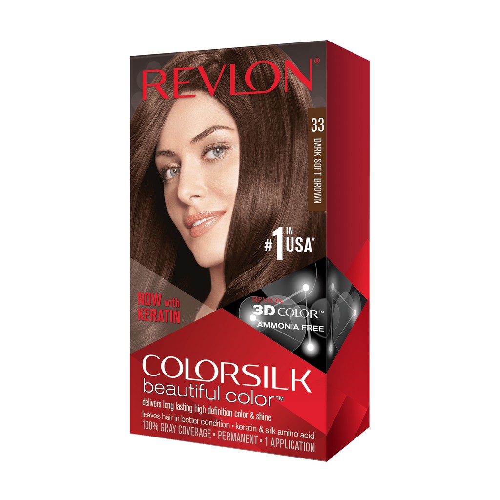 Revlon Colorsilk Hair Color Cat Rambut - Dark Soft Brown ...