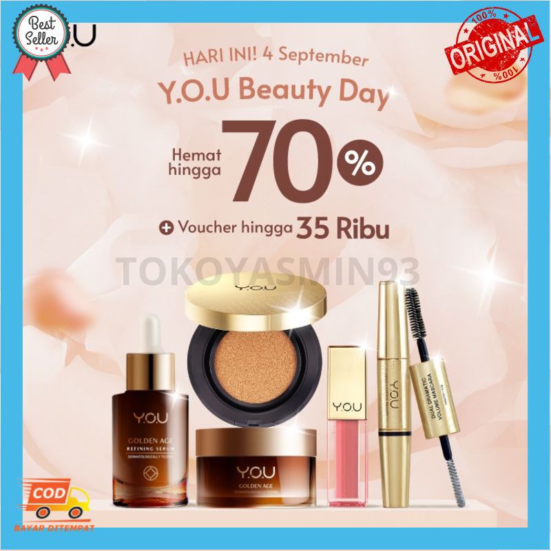 YOU The Gold One Dream Skin Perfect BB Cushion [High Coverage / Brightening Effect / Oil Control]