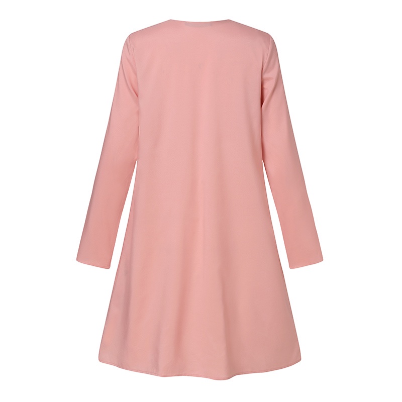 ZANZEA Women Fashion Casual O Neck Button Down Irregular Hem Long Muslim Blouse