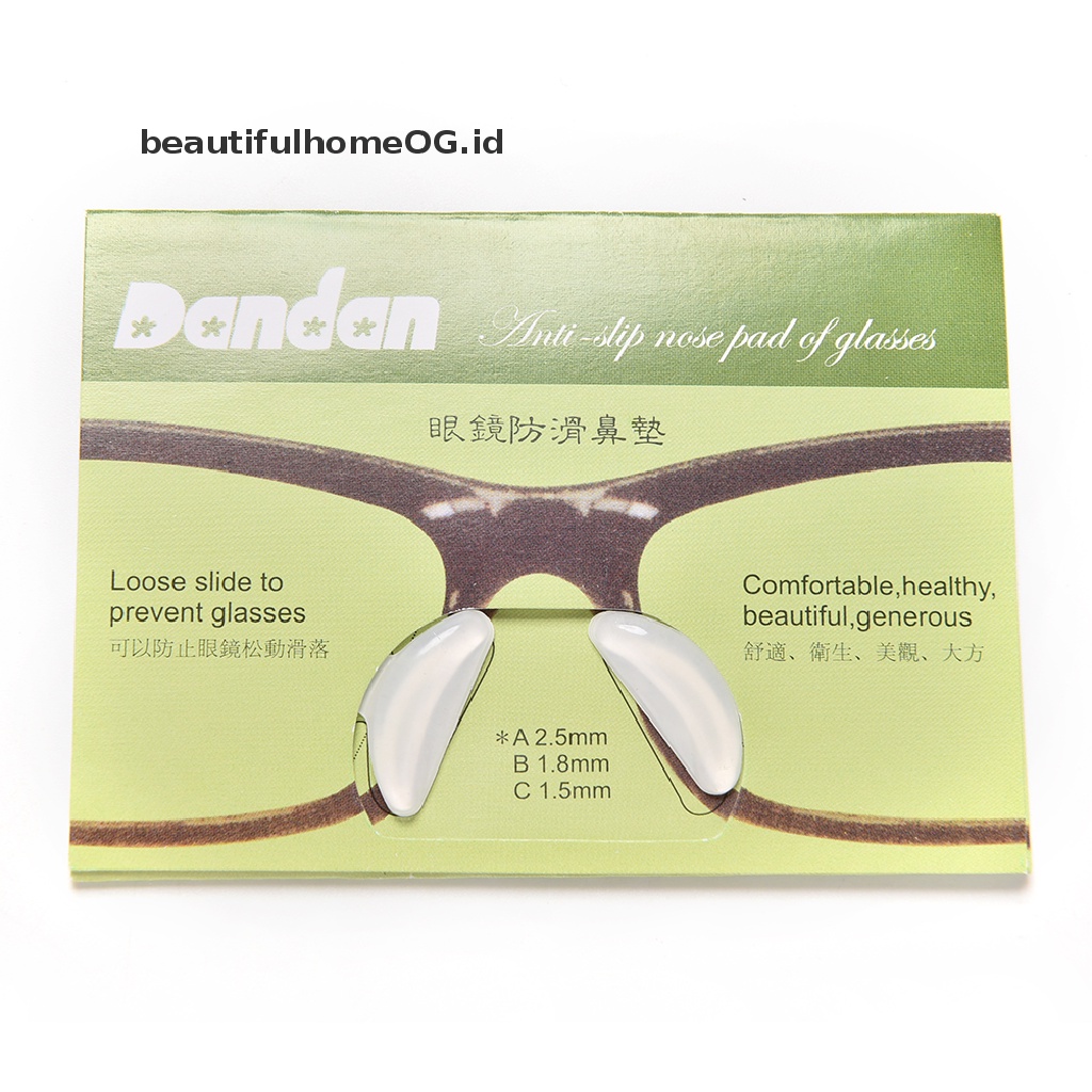 5 Pasang Bantalan Hidung Bahan Silikon Anti Slip Untuk Kacamata