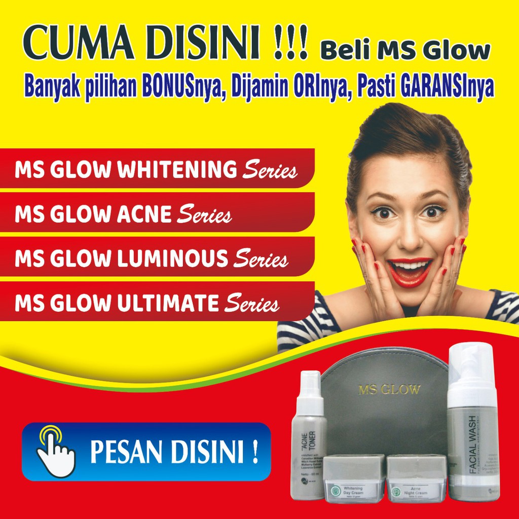 paket ms glow / paket ms glow whitening / ms glow paket acne / ms glow luminous / ms glow ultimate