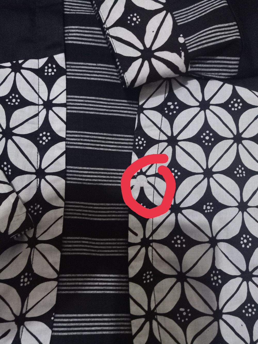 Atasan Batik Kawung Lurik Carla Black