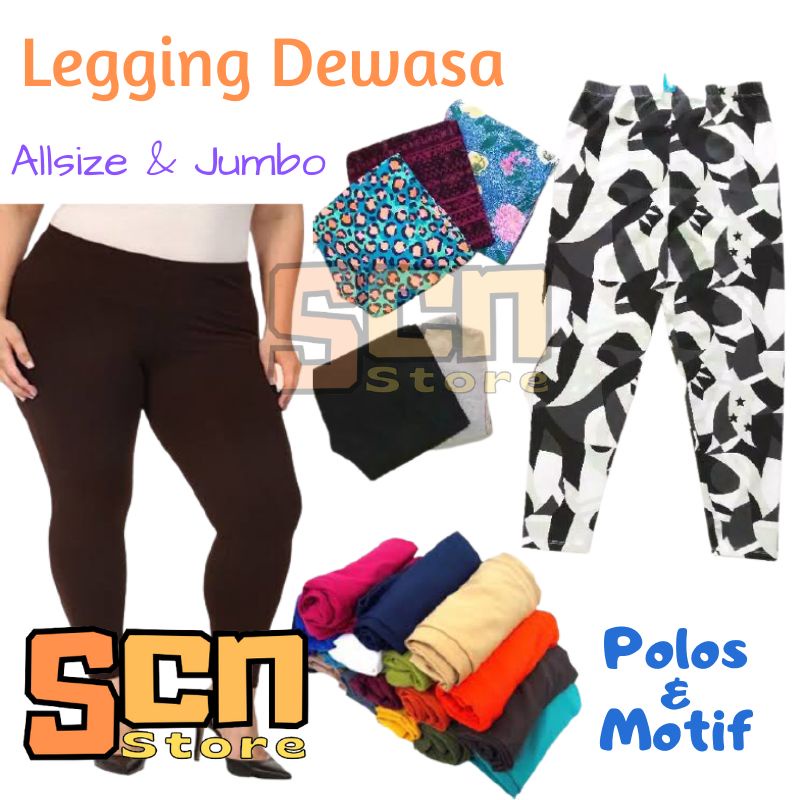 Legging Dewasa Allsize dan Jumbo