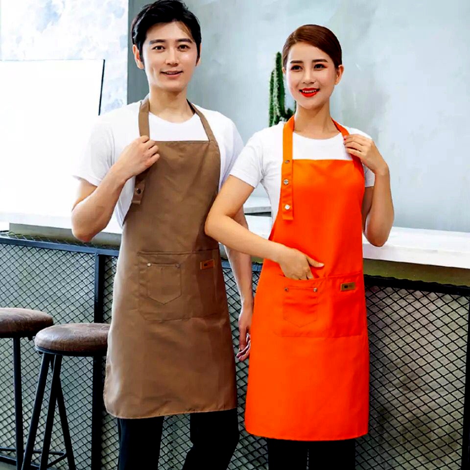 Celemek Masak APRON Barista Chef Koki Waiters Bartender Clemek Dapur Pria Wanita Anti Air Korean Style