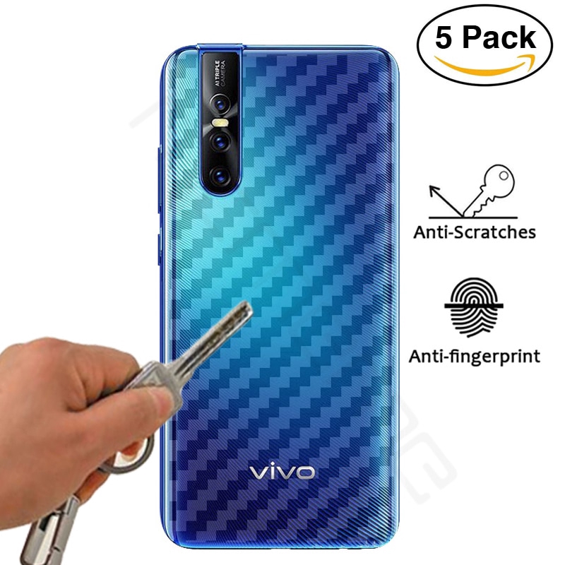 Lapisan Carbon Fiber untuk vivo V15 Pro V11 Pro V9  V17 Pro y85 y95 y79  Y17 Y15 Y12 Z1 Pro S1 Pro