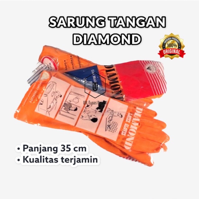 SARUNG TANGAN KARET DIAMOND-SARUNG TANGAN LATEX DIAMOND