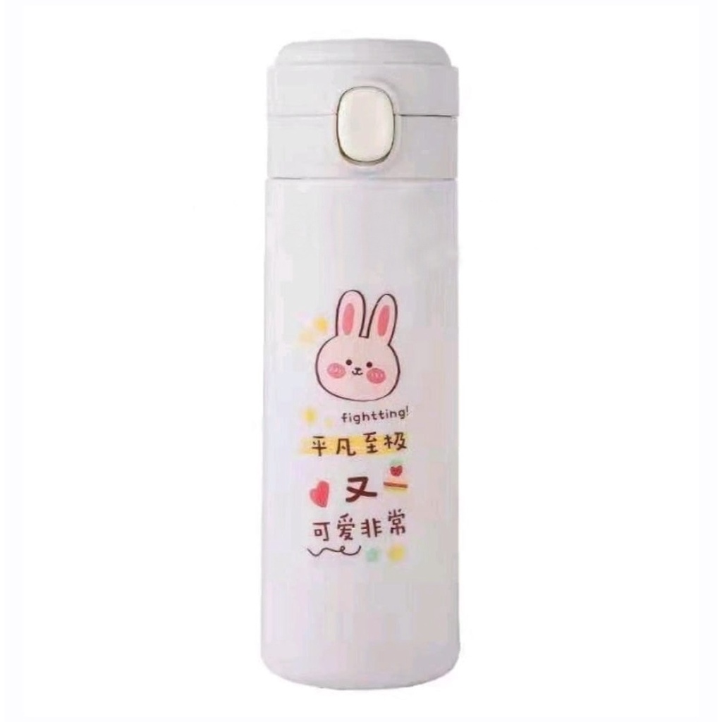 Termos Kancing Kaca-Botol Kaca Boneka 450ml Vacuum Cup Clip On Korean Style Botol Tumbler 450ml Boneka Vacuum Cup Clip On Korean Style