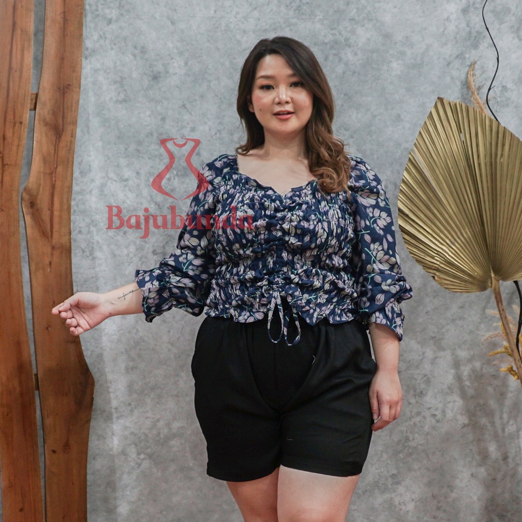 BLOUSE JUMBO BIG SIZE LENGAN PANJANG MOLLA-GG