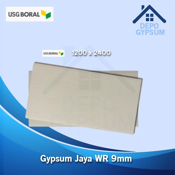 Papan Gypsum Jayaboard Wr (Water Resistant / Tahan Air) 09Mm 1200X2400