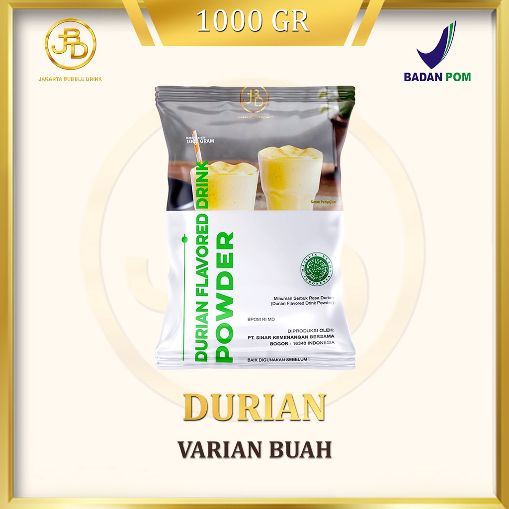 Bubuk Minuman Premium DURIAN -Jakarta Bubble Drink | BPOM&amp;HALAL