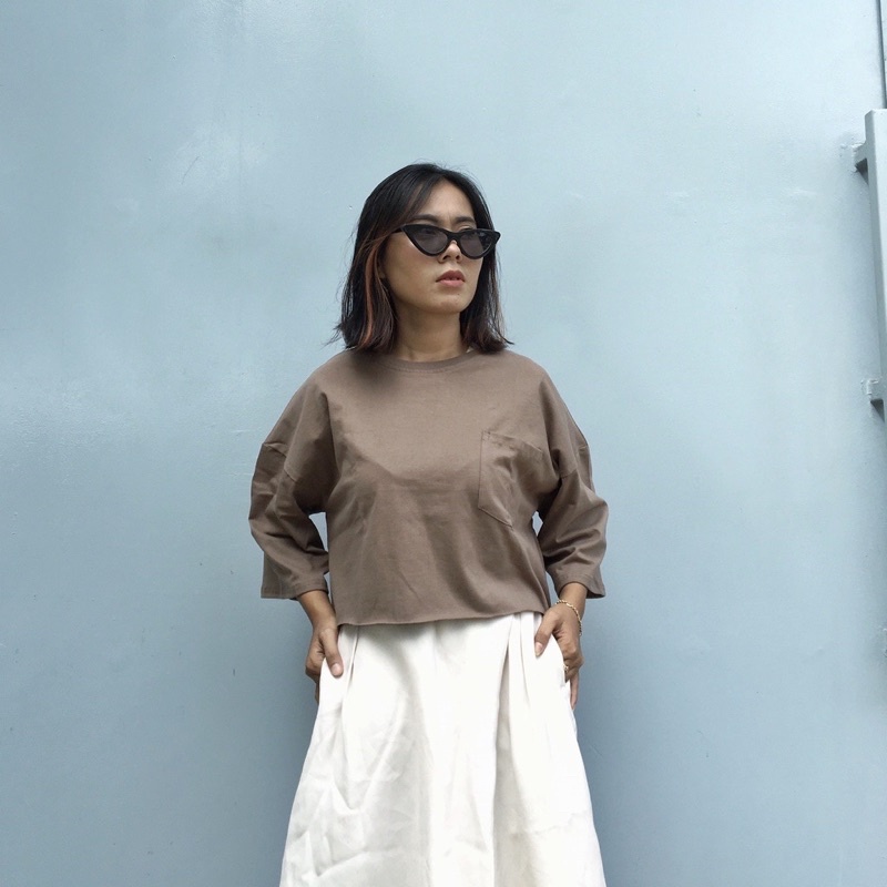 Oversize Rade Crop Top | Varel Kantong (LD 106 , P 45)