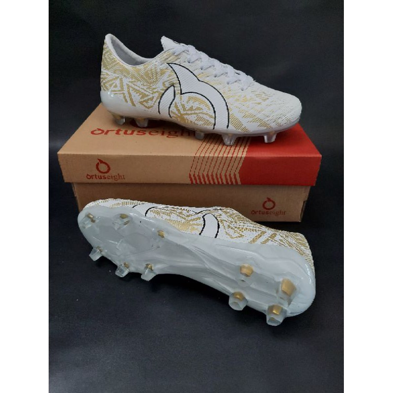 Sepatu Bola TERLARIS sepatu Sepak Bola Catalyst (gratis kaos kaki dan deker)-PUTIH BOLA NEW