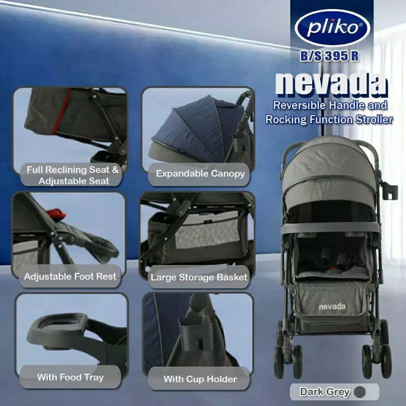 SIYA ✨ STROLLER BABY PLIKO AYUN NEVADA 395 KERETA DORONG BAYI BISA AYUN NEVADA STROLLER PACIFIC K7000