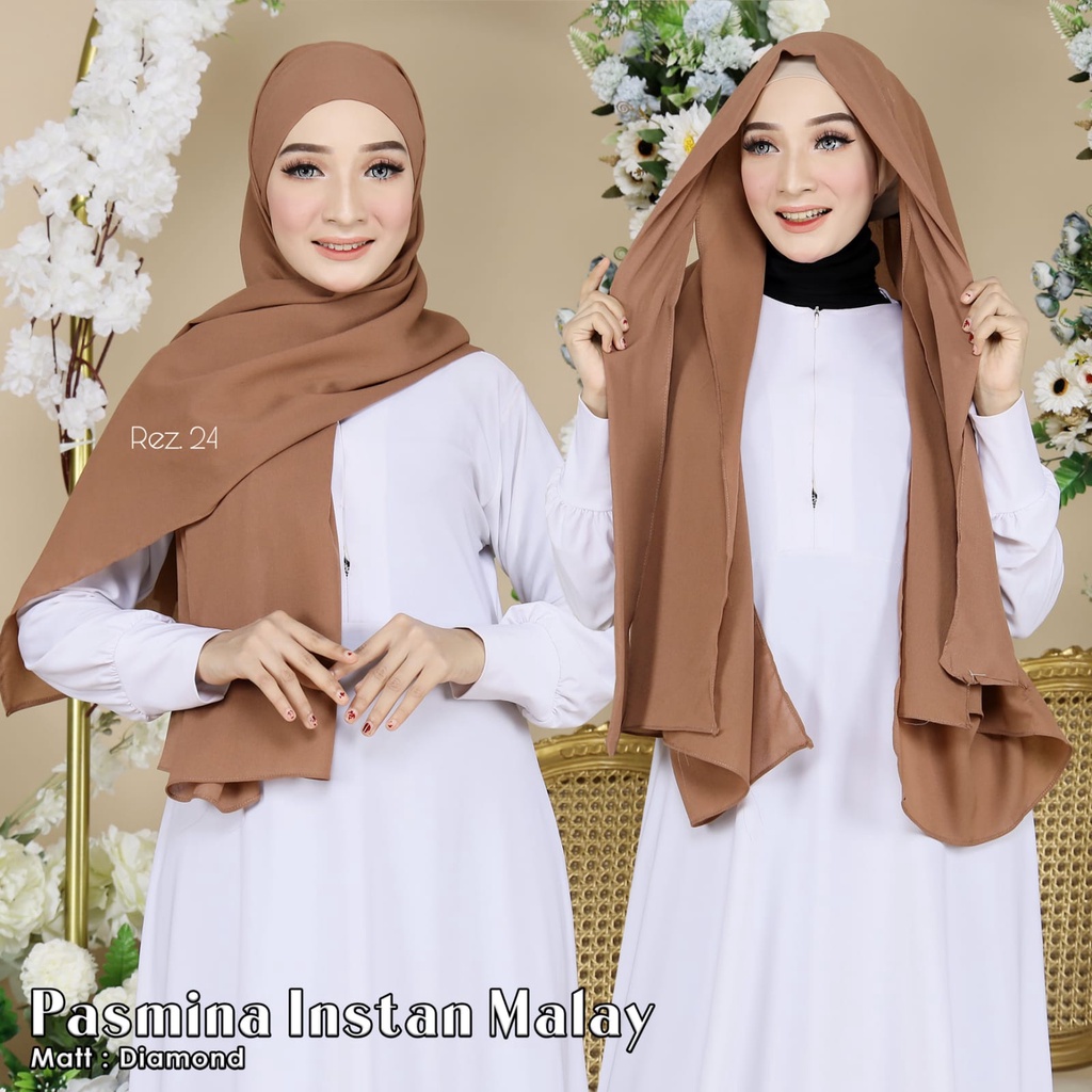 Pashmina Malay Instan Tali Belakang