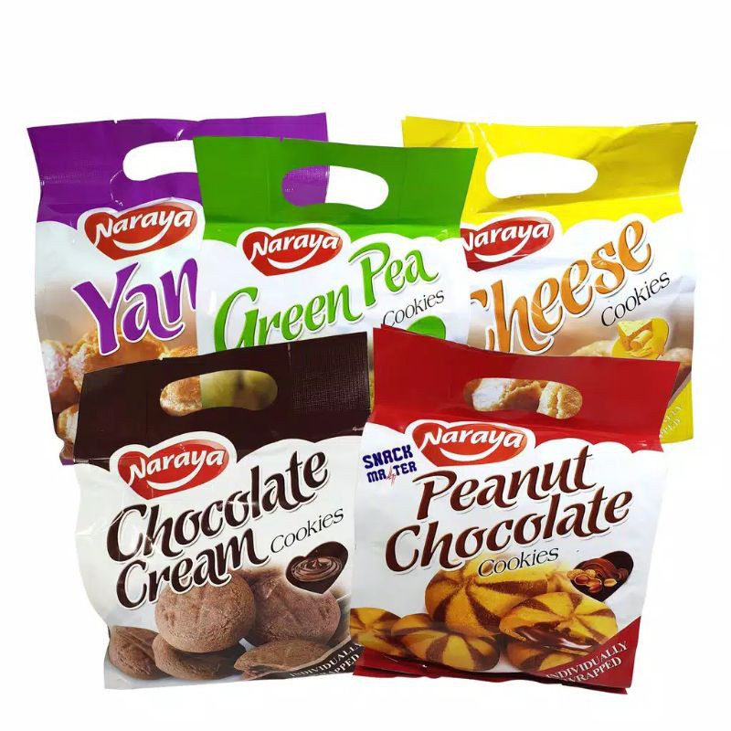 

NARAYA COOKIES BERBAGAI RASA GREEN PEA/YAM/CHEESE/COKLAT ISI 28PCS