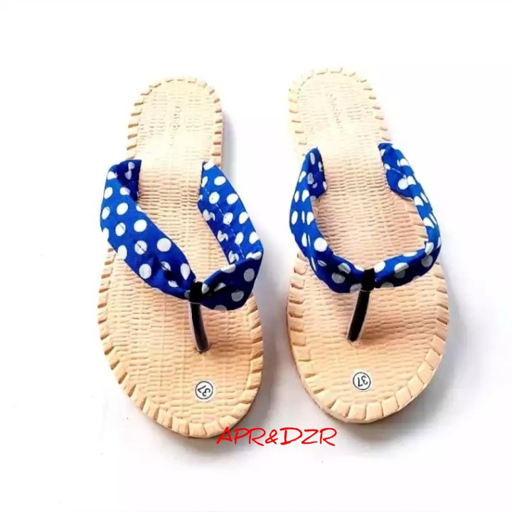 sandal wanita terbaru/sandal jepit etnik tali polkadot