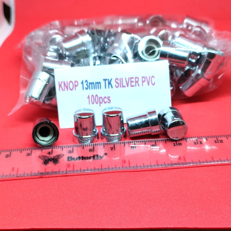 knop potensio 13mm TK SILVER PVC