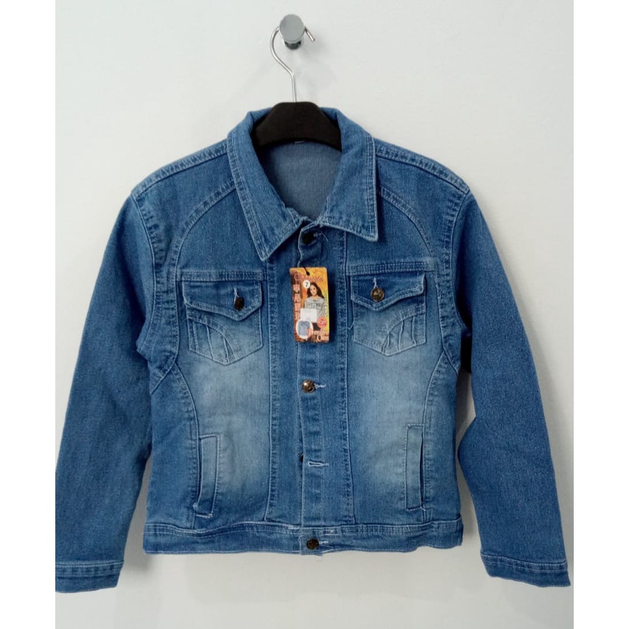 MC girl - Jaket Jeans Gambar Pita Belakang Wanita / Jacket Denim Cewek