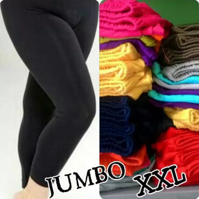 LEGGING JUMBO JERSEY - Celana Lejing Spandek - Celana Panjang Wanita - Putih