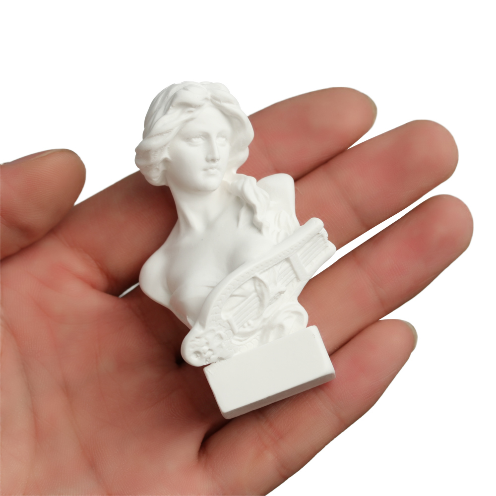 SUYOU Crafts Gypsum Bust Portraits Mini Figurine Famous Sculpture Plaster Statue Celebrities Nordic Home Decor Desktop Ornament Drawing Practice Greek Mythology