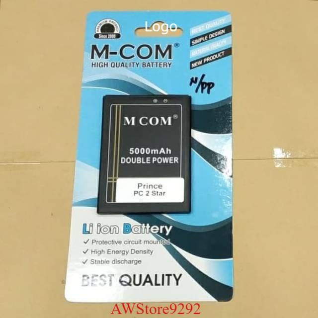 Mcom Battery Batre Baterai Double Power Mcom Prince PC2 Star PC-2 Star PC 2 Star