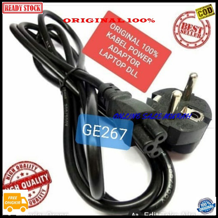 G267 Kabel power Listrik 2 meter elektronik elektrik 3 pin cable laptop rice cooker multifungsi universal komputer cas casan setrum original G267   KABEL UKURAN 3 PIN  PANJANG 2 METER  BISA SEGALA JENIS ELEKTRONIK YG MENGGUNAKAN KABEL 3 PIN  TEBA