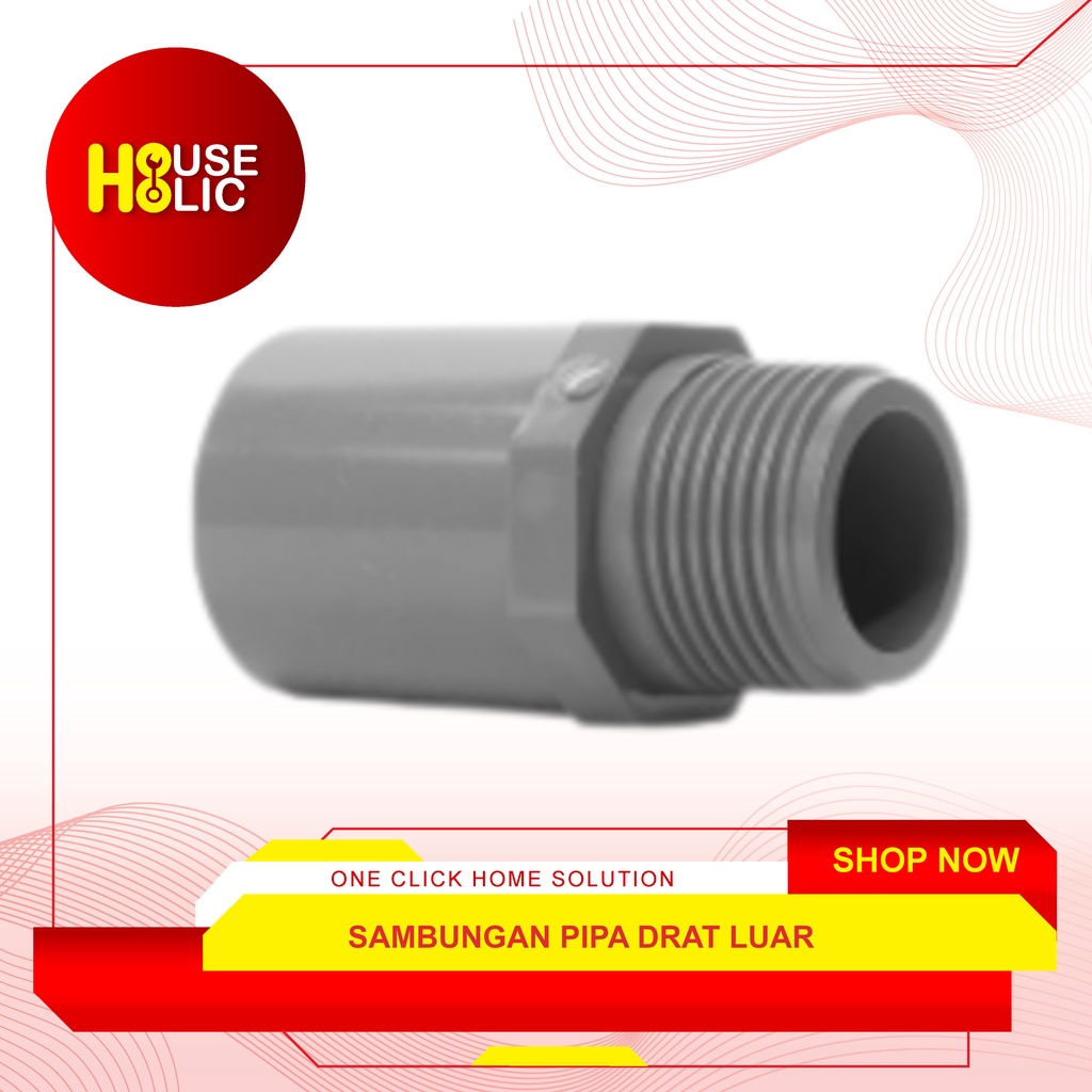 Sambungan Pipa PVC / Sock Sok Soket Drat Luar / Socket Fitting Pipa