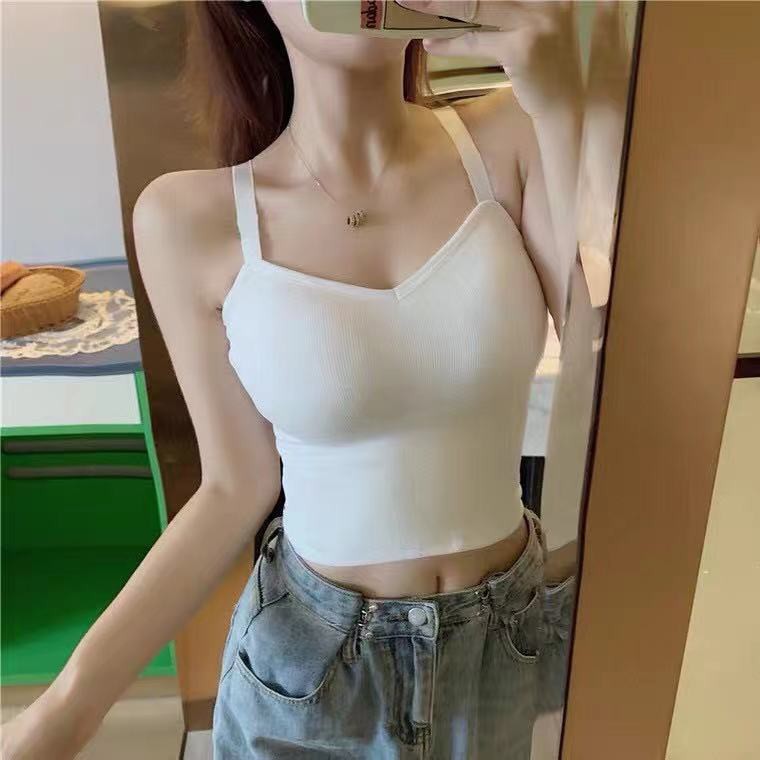 Sayishop Tank Top Bra / Tanktop Polos Elastis High Quality Crop Top Inner Kaos Tangtop-4