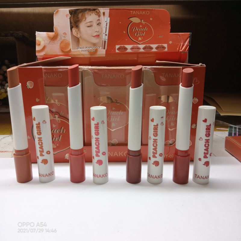 LIPSTICK TANAKO PEACH GIRL PER BOK ISI 4 PCS