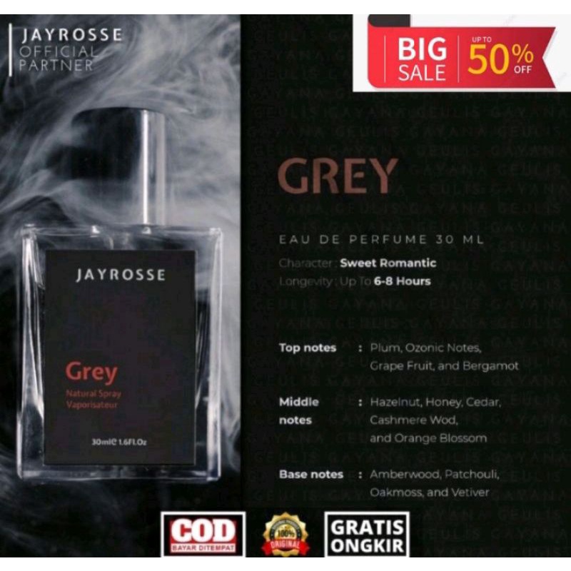 [VIRAL] PARFUM JAYROSSE - GREY 30 ML