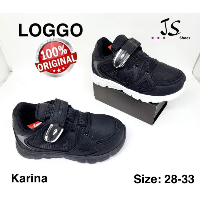 LOGGO KARINA - SEPATU SNEAKERS SEPATU MAGNET SEKOLAH ANAK MERK LOGGO ORIGINAL