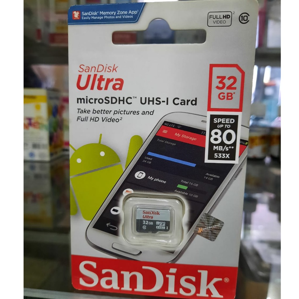 Sandisk 32GB microSD sandisk 32GB Original garansi resmi memori card 32GB / Micro SD 32GB Sand