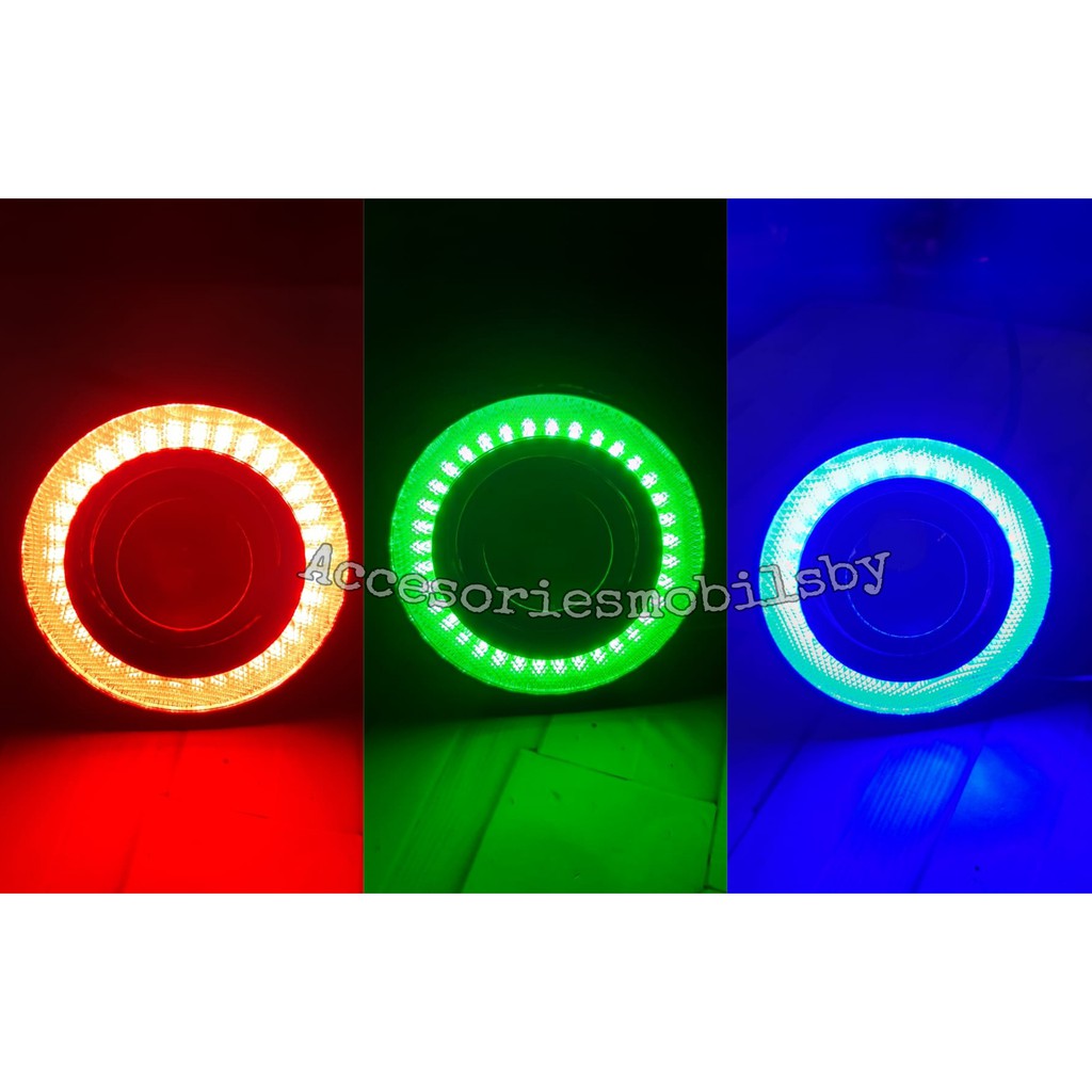 Lampu LED FOGLAMP ANGEL EYES 89MM - LED FOG LAMP ANGEL EYES UNIVERSAL Mobil 3,5 inch lampu kabut