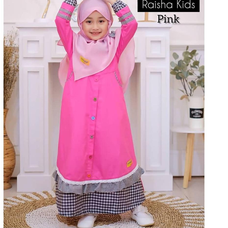 [PRODUK QGH0N] RAISHA SYARI KIDS Gamis Anak Remaja 8 - 9 Tahun Dress Anak Tanggung Model Gamis Model