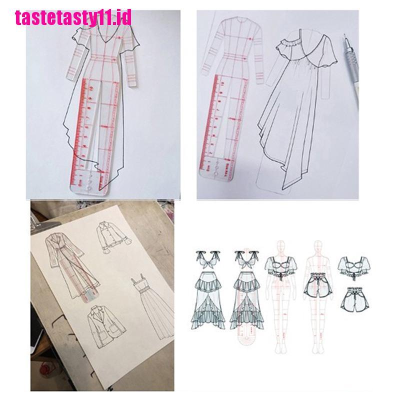 【TTID】Fashion Drawing Ruler Figure Drawing Template for Fashion Design Sketch T