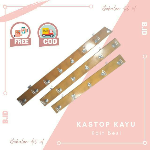 Kastop Kayu Cantolan Baju Kastok Handuk Gantungan Baju Dinding