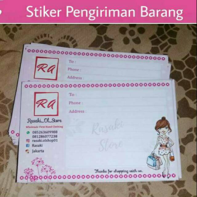 STIKER LABEL PENGIRIMAN PAKET BARANG