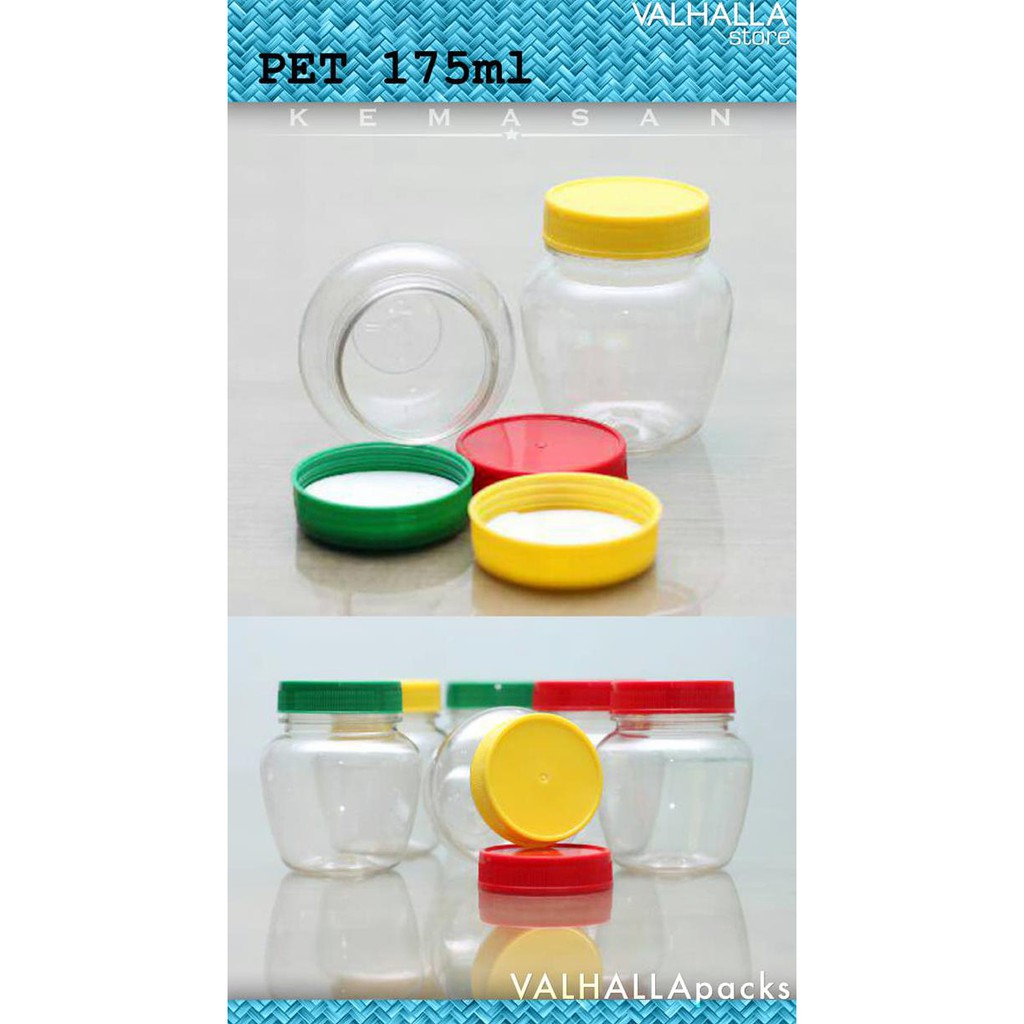 BOTOL PLASTIK PET 175 ML PUDDING MADU SELAI SAMBAL BUBUK BUMBU 10