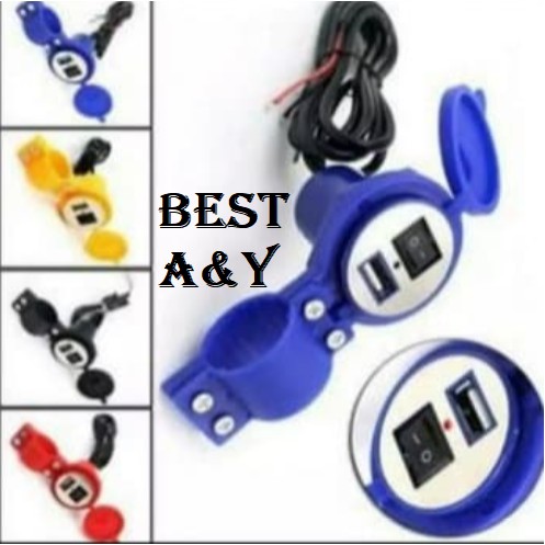 Charger USB Plug Casan Hp Waterproof Motor ANTI AIR Socket Phone Handphone Aki