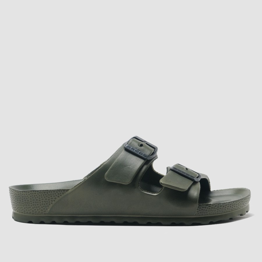 Sandal/Sendal Brodo Gioro [Olive/Dark Choco/Black]-5