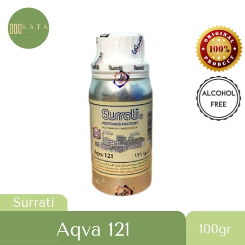 Surrati Aqva 121 100gr 100ml | Parfum arab bibit non alkohol original
