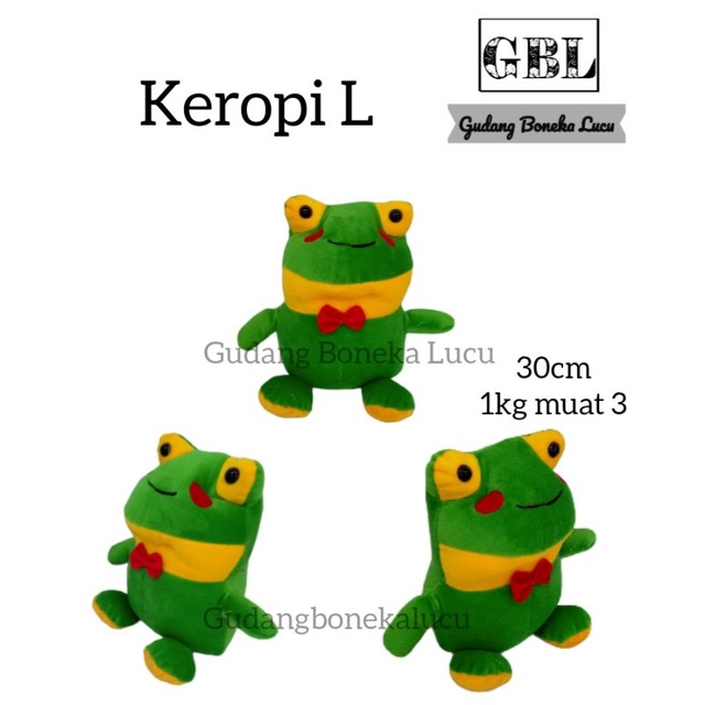 Boneka keropi L / boneka keropi 30cm / boneka lucu / boneka murah