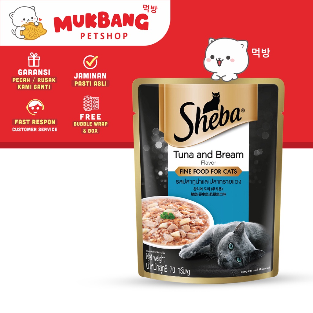 SHEBA Wet Food Pouch 70gr Makanan Kucing Basah Makanan Basah Kucing Sheba Makanan Kucing Snack Sheba Puch Kitten