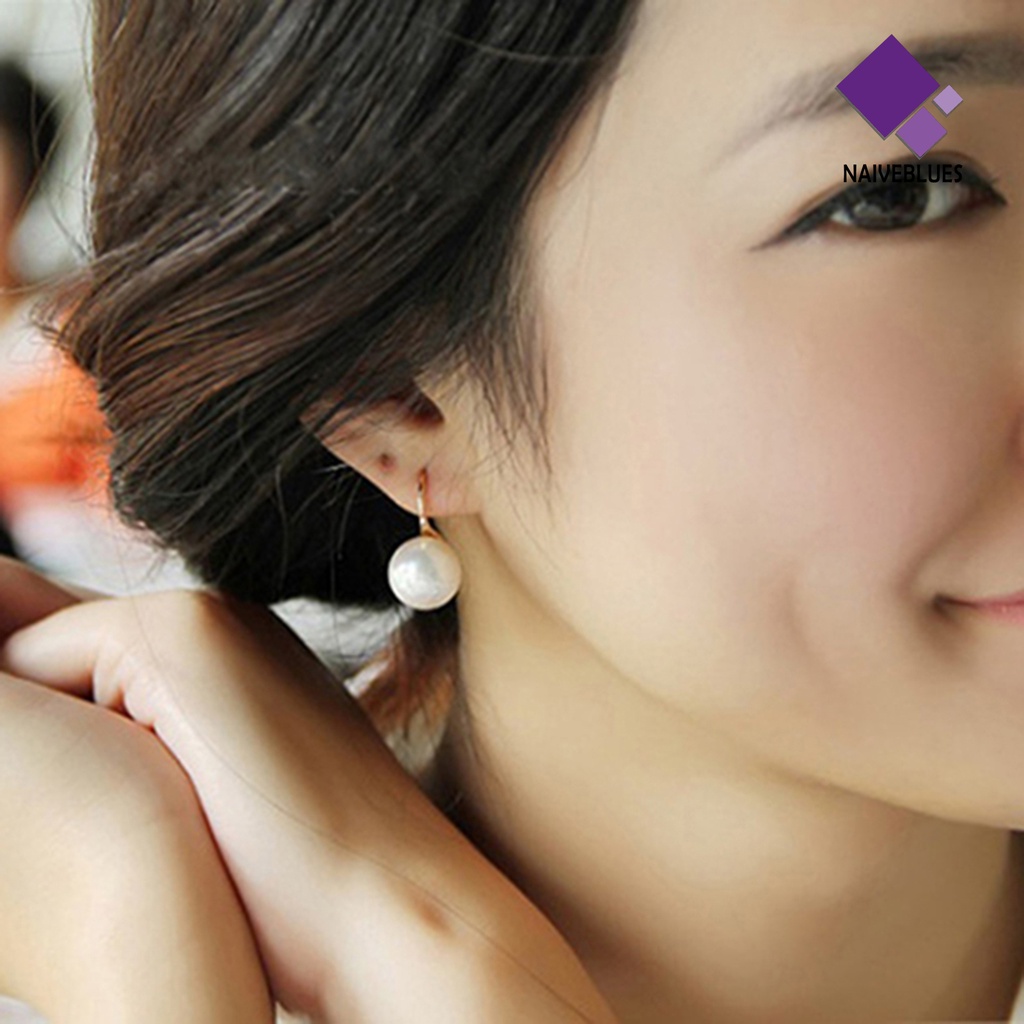 Anting Hook Mutiara Gaya Elegan Untuk Wanita